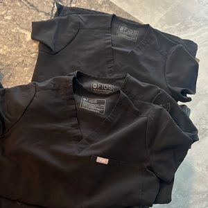 Figs Catarina One Pocket Scrub Top and 1 Casma Three pocket Scrub Top